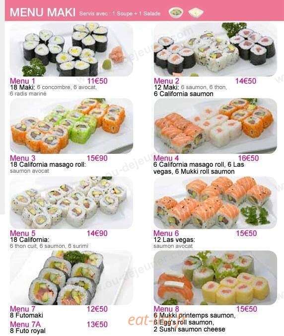 Fuku sushi — carte page 8