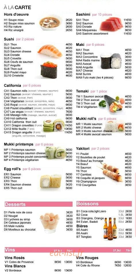 Fuku sushi — carte page 12