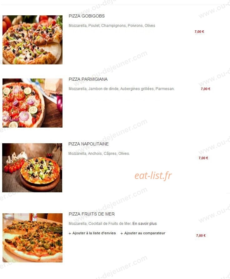 Gobigob's — carte page 5