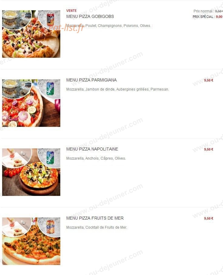 Gobigob's — carte page 2