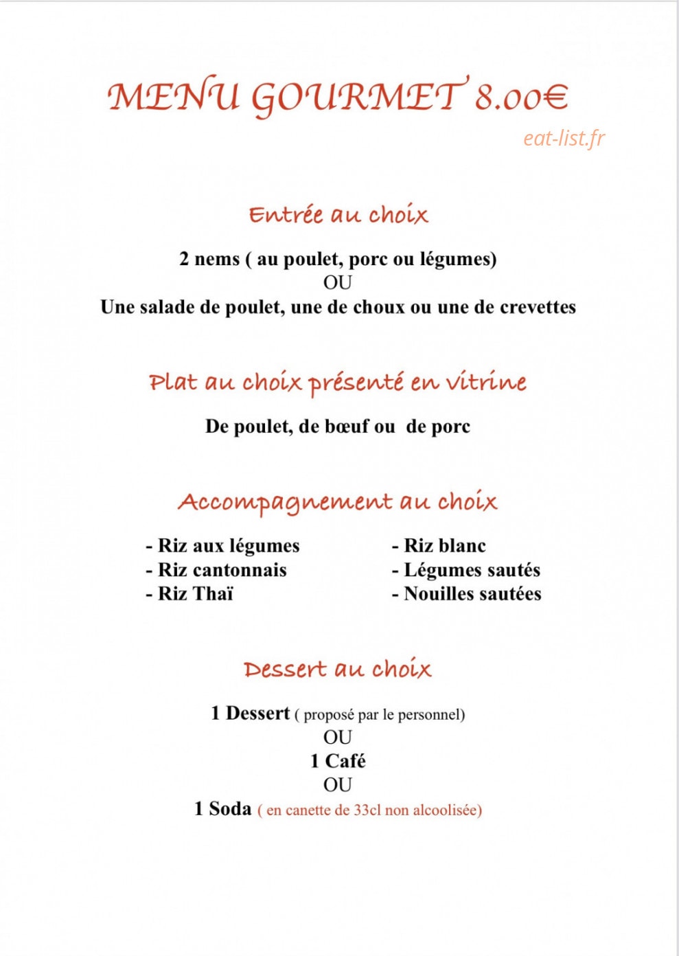 Gourmet gourmand — carte page 1
