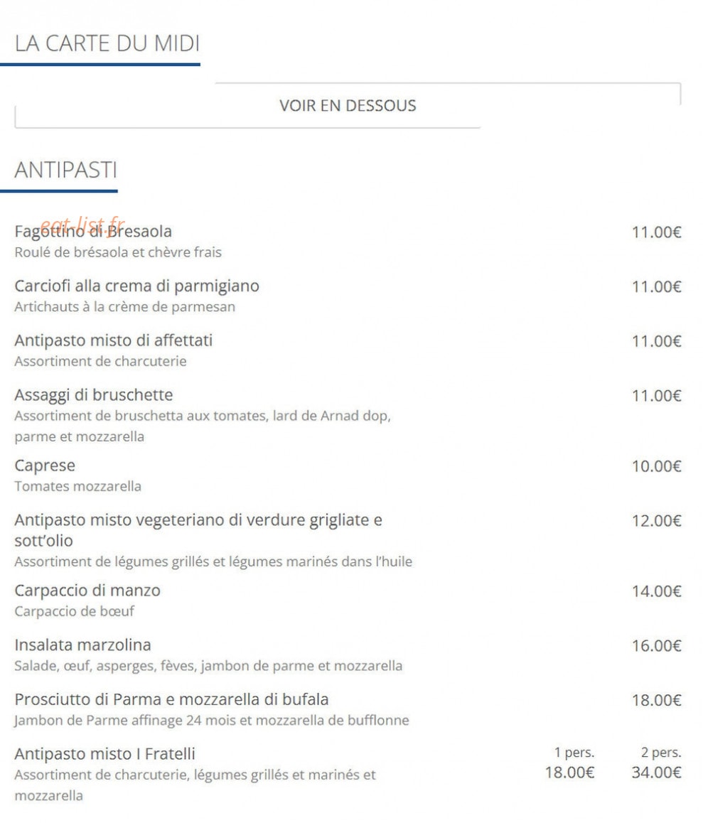 I Fratelli — carte page 2