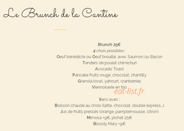 La Cantine de la Butte — carte page 3