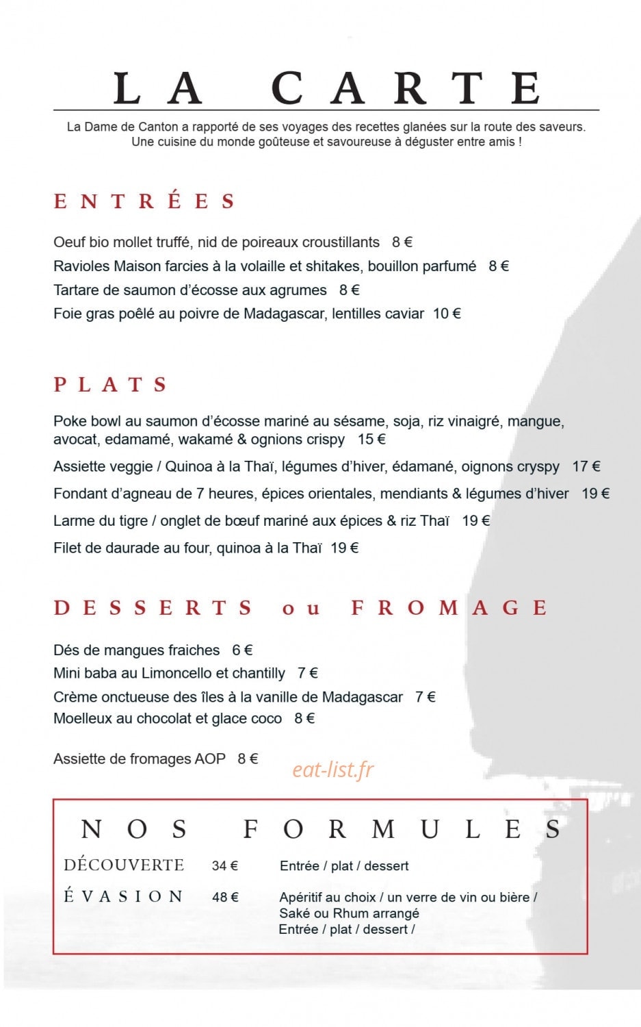 La Dame de Canton — carte page 1