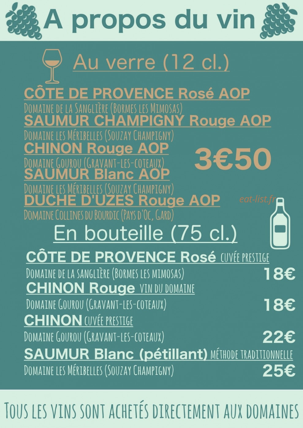 La petite cuisine de Sandrine — carte page 2