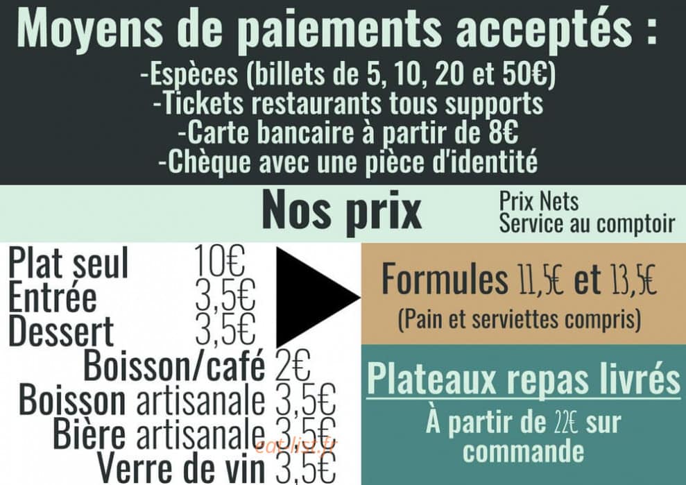 La petite cuisine de Sandrine — carte page 1