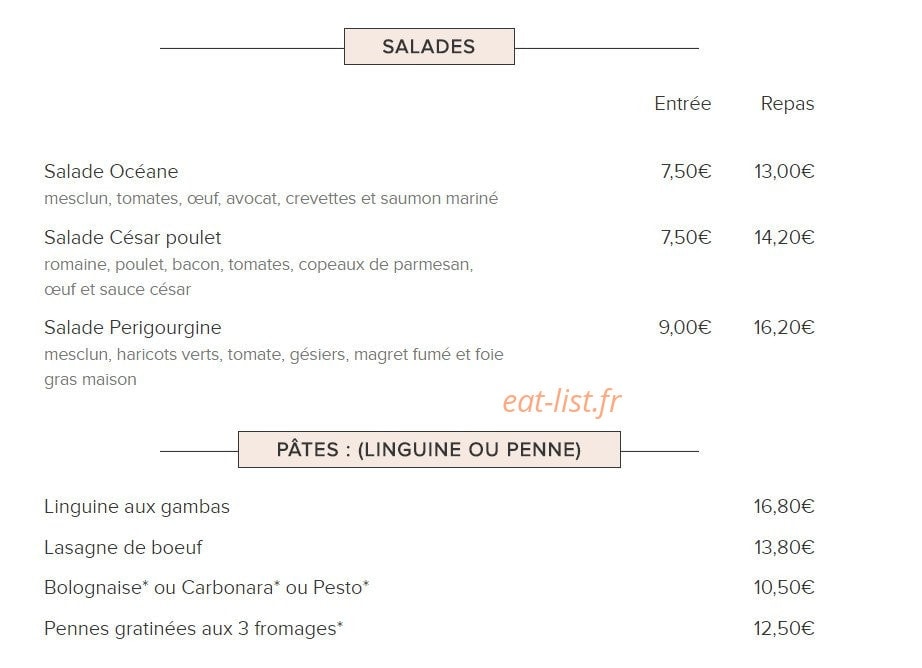 La Terrasse D'italie — carte page 2