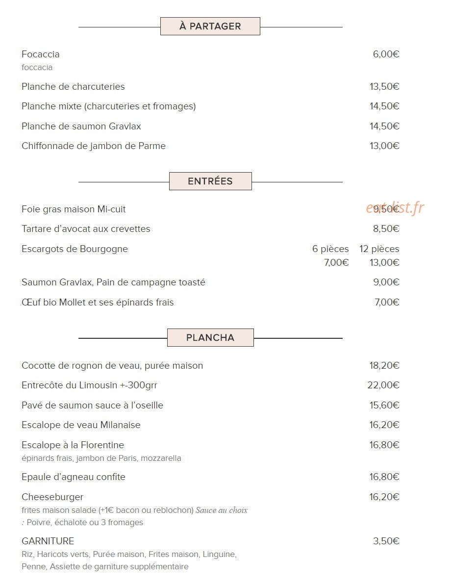 La Terrasse D'italie — carte page 1