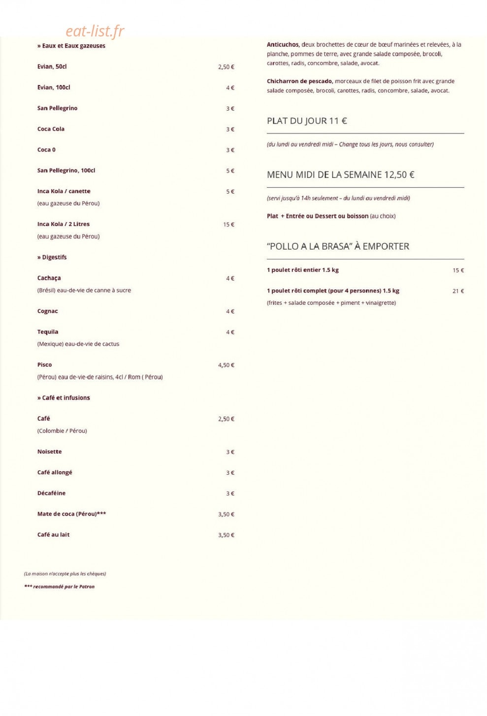 Latinogourmand — carte page 4
