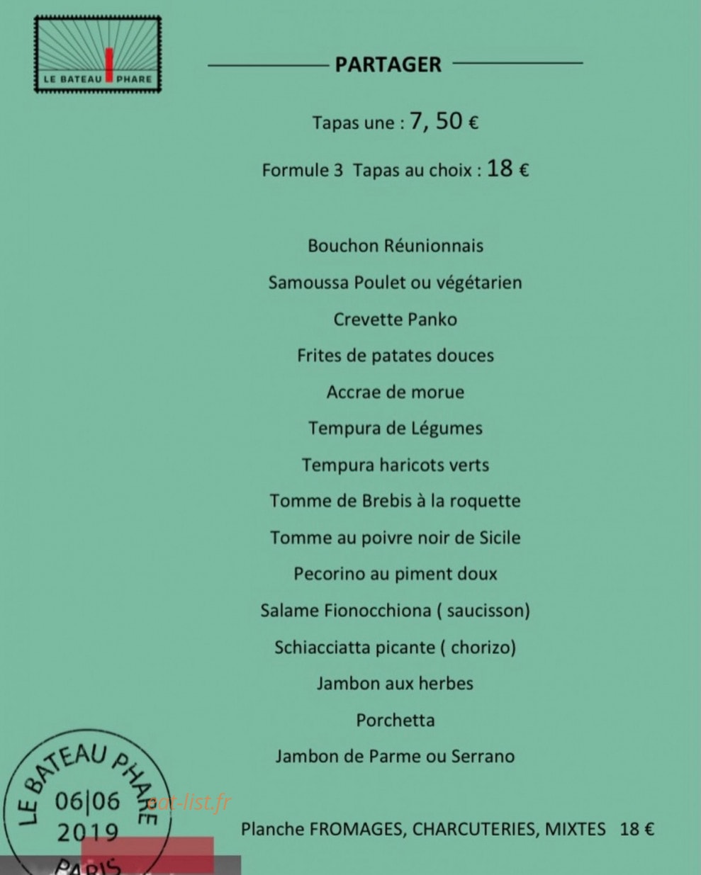Le Bateau Phare — carte page 1