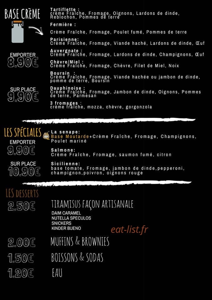 Le comptoir à Pizza — carte page 2