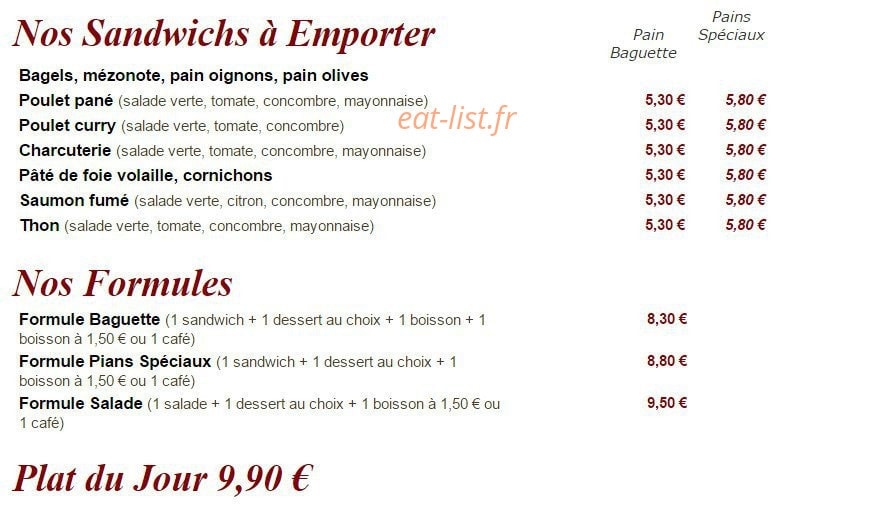 Le Comptoir de Simon — carte page 2