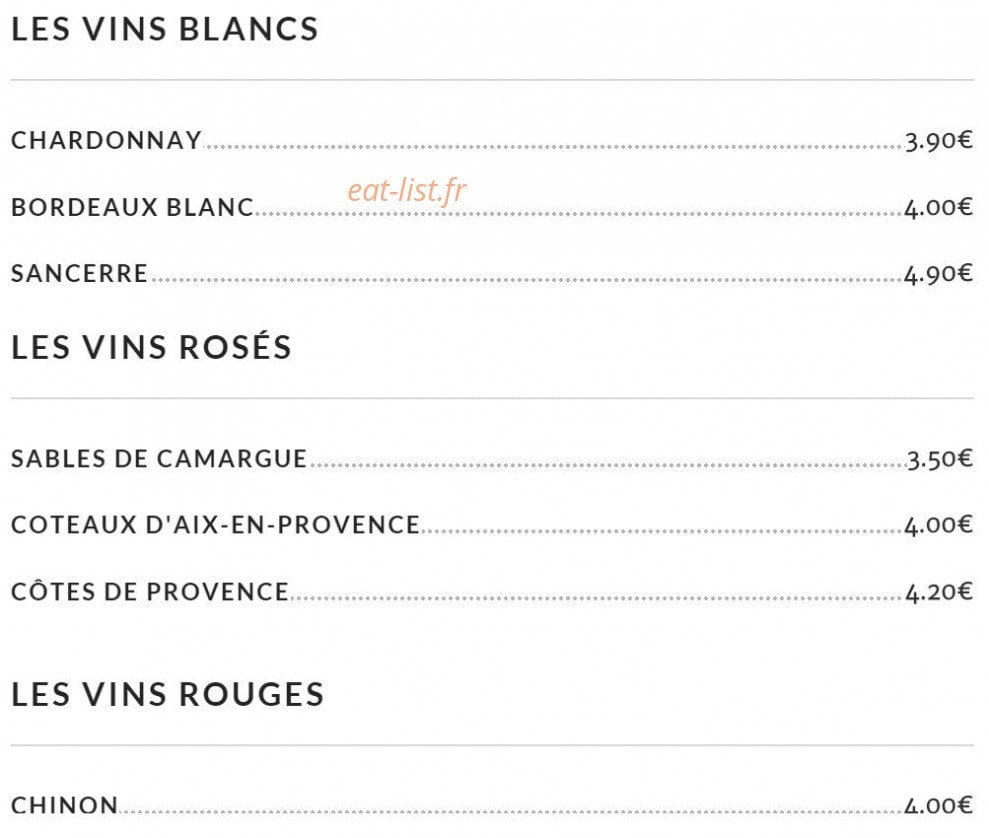 Le Comptoir — carte page 11