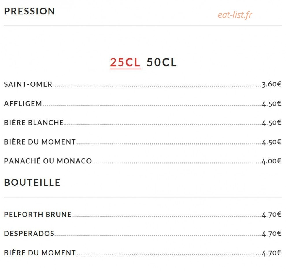 Le Comptoir — carte page 13