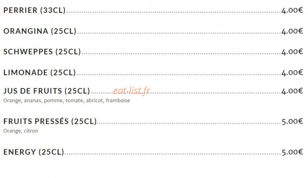 Le Comptoir — carte page 14