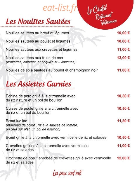 Le Cristal — carte page 3