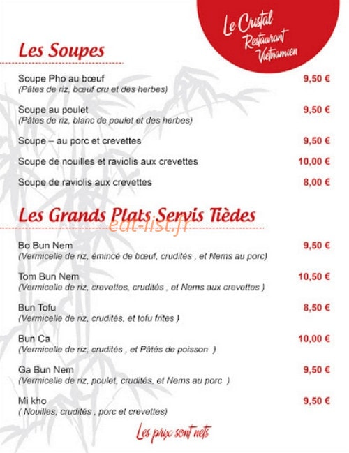 Le Cristal — carte page 2