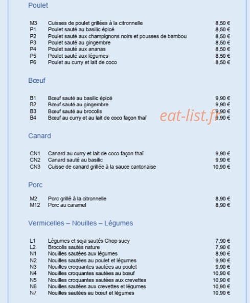 Le Cygne — carte page 2
