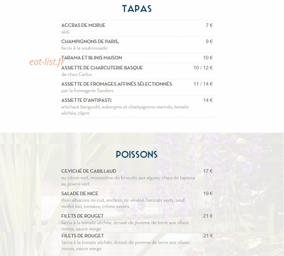 Le Playtime — carte page 1