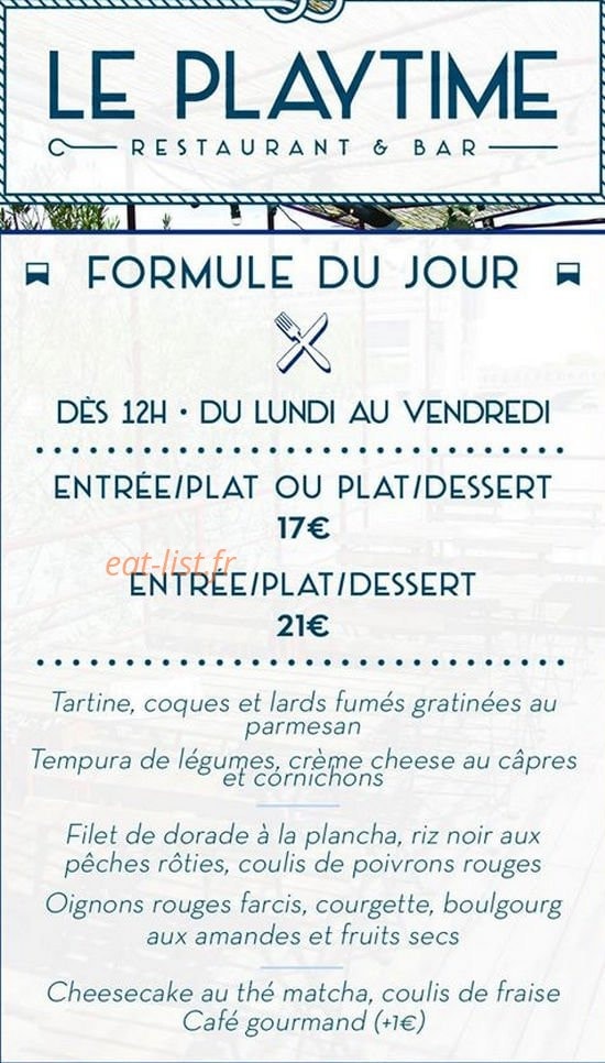 Le Playtime — carte page 4