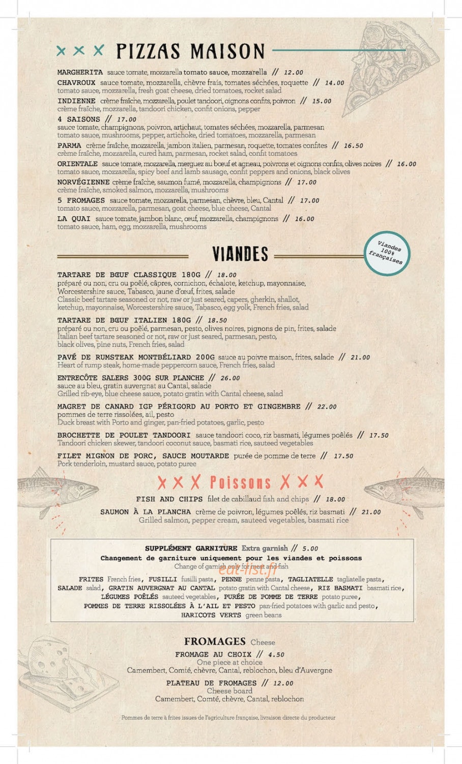 Le Quai Brasserie — carte page 4