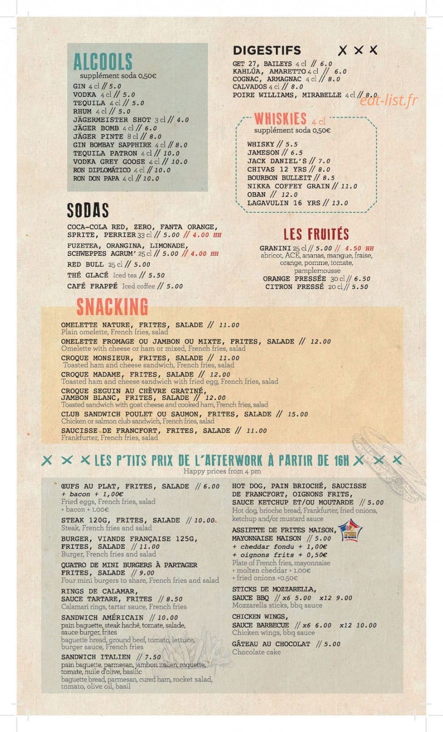 Le Quai Brasserie — carte page 3