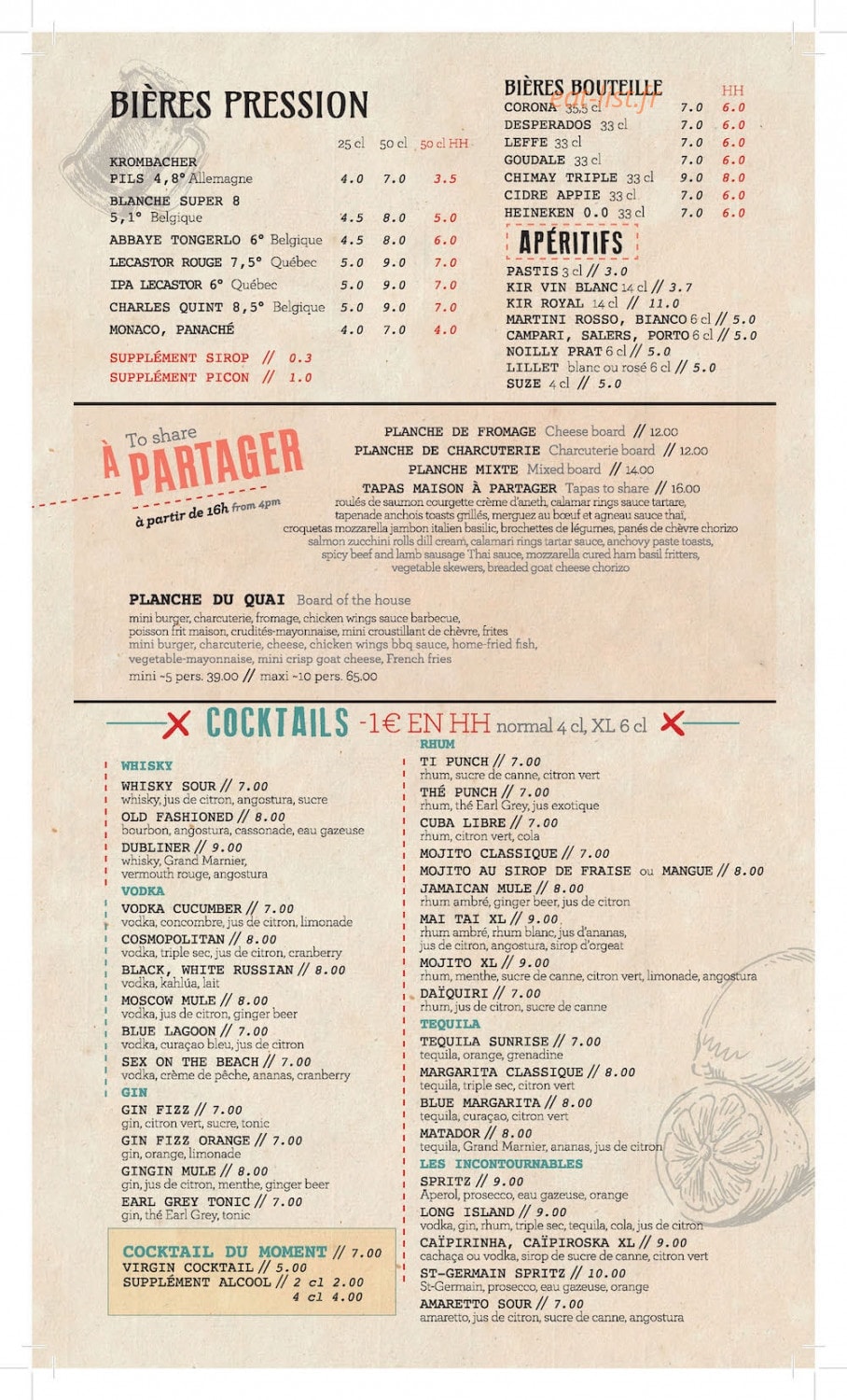 Le Quai Brasserie — carte page 6