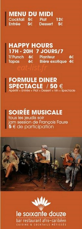 Le soixante douze — carte page 6