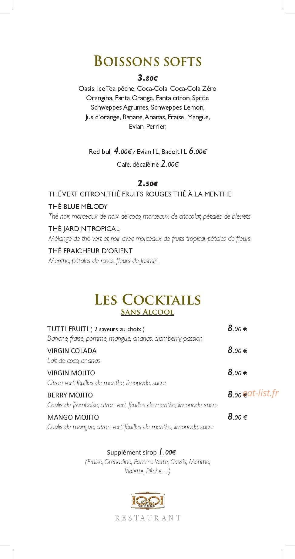 Les 1001 nuits — carte page 4