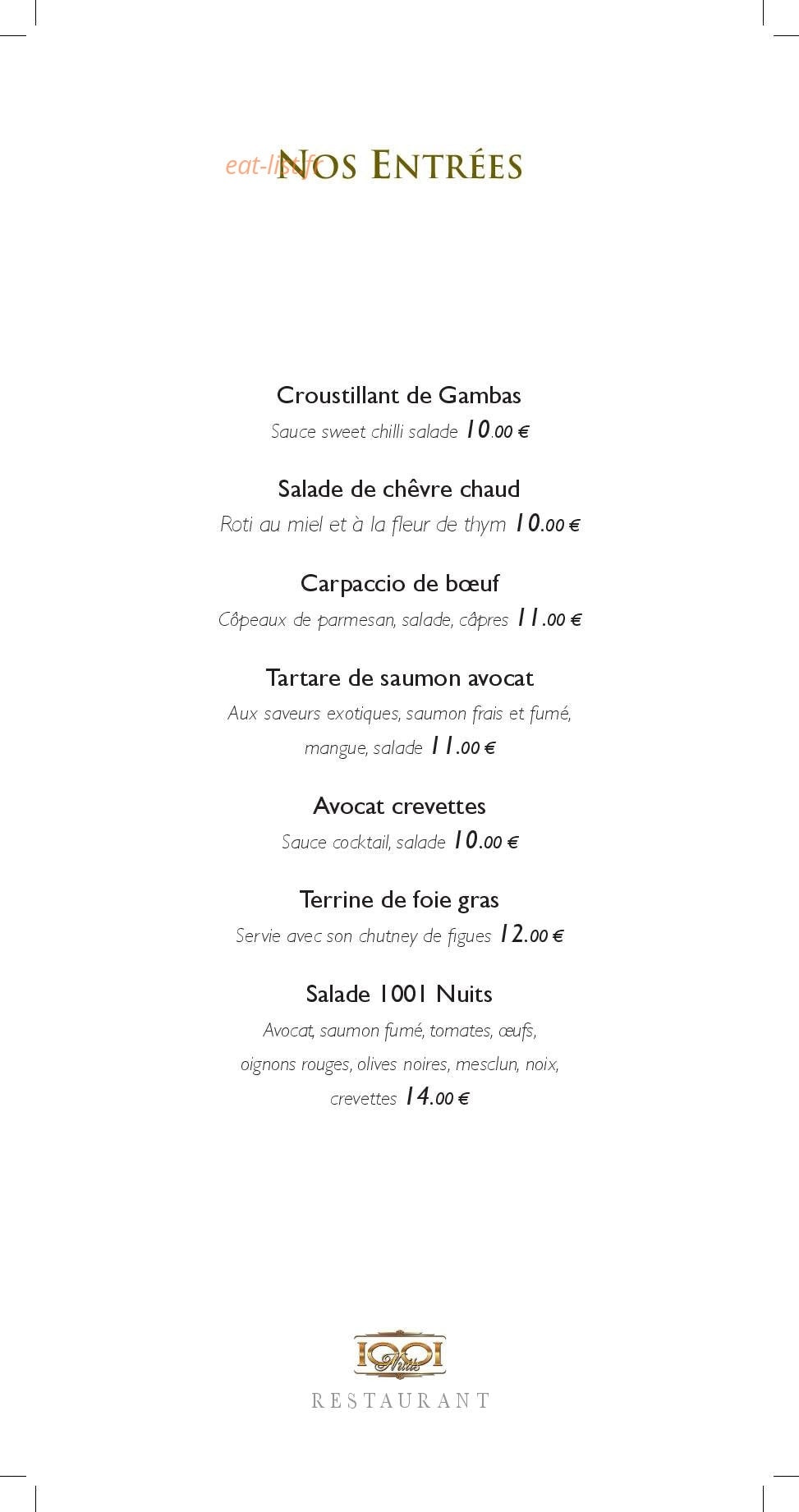 Les 1001 nuits — carte page 1