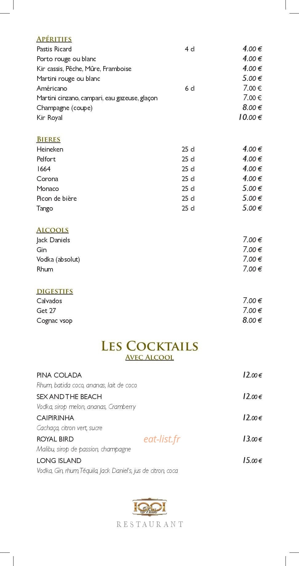 Les 1001 nuits — carte page 6