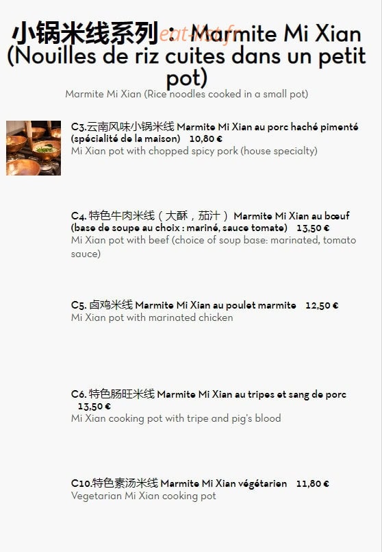 Les delices du Yunnan — carte page 4