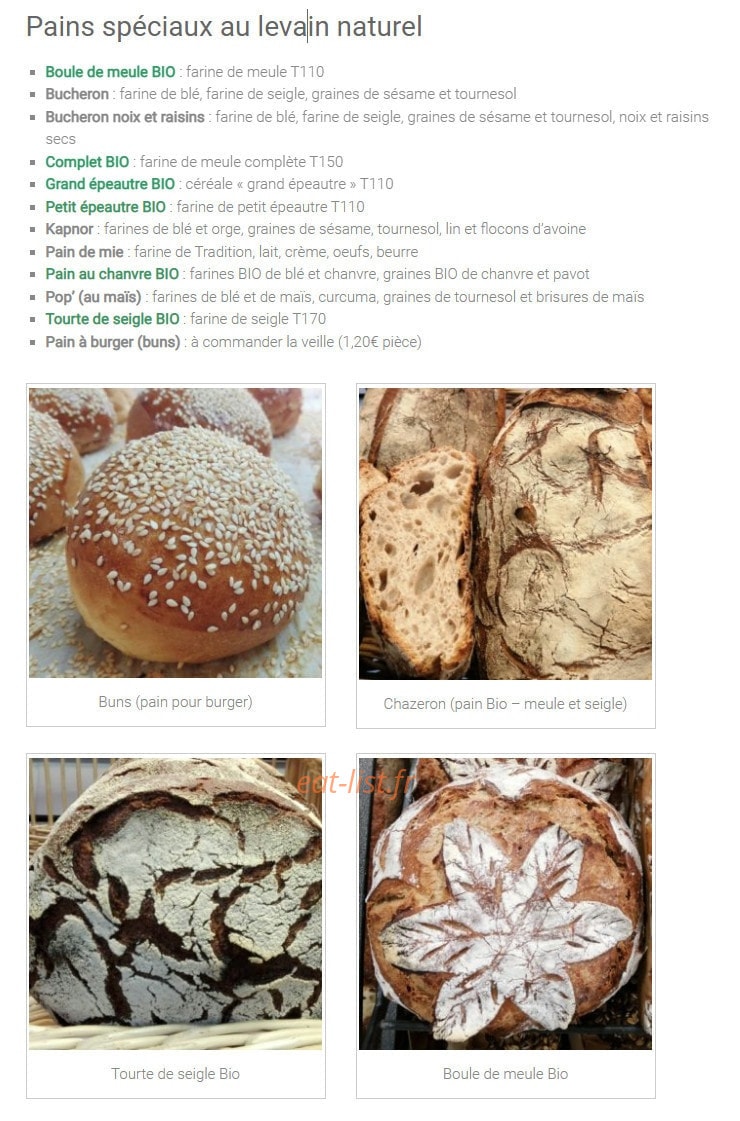 Lorette boulangerie — carte page 1