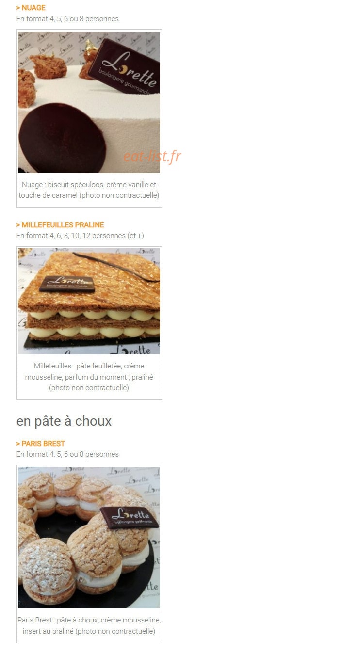 Lorette boulangerie — carte page 7