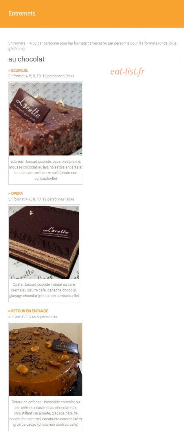 Lorette boulangerie — carte page 3