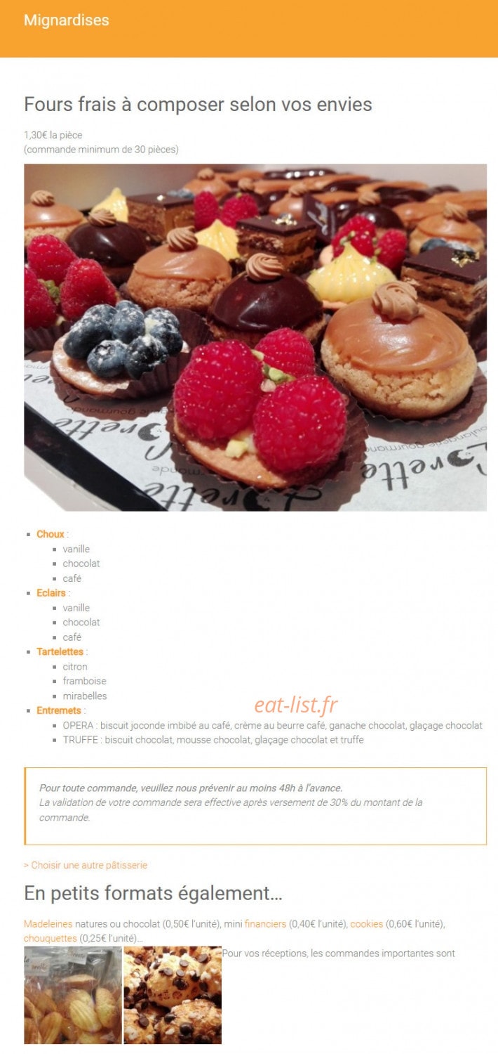 Lorette boulangerie — carte page 8