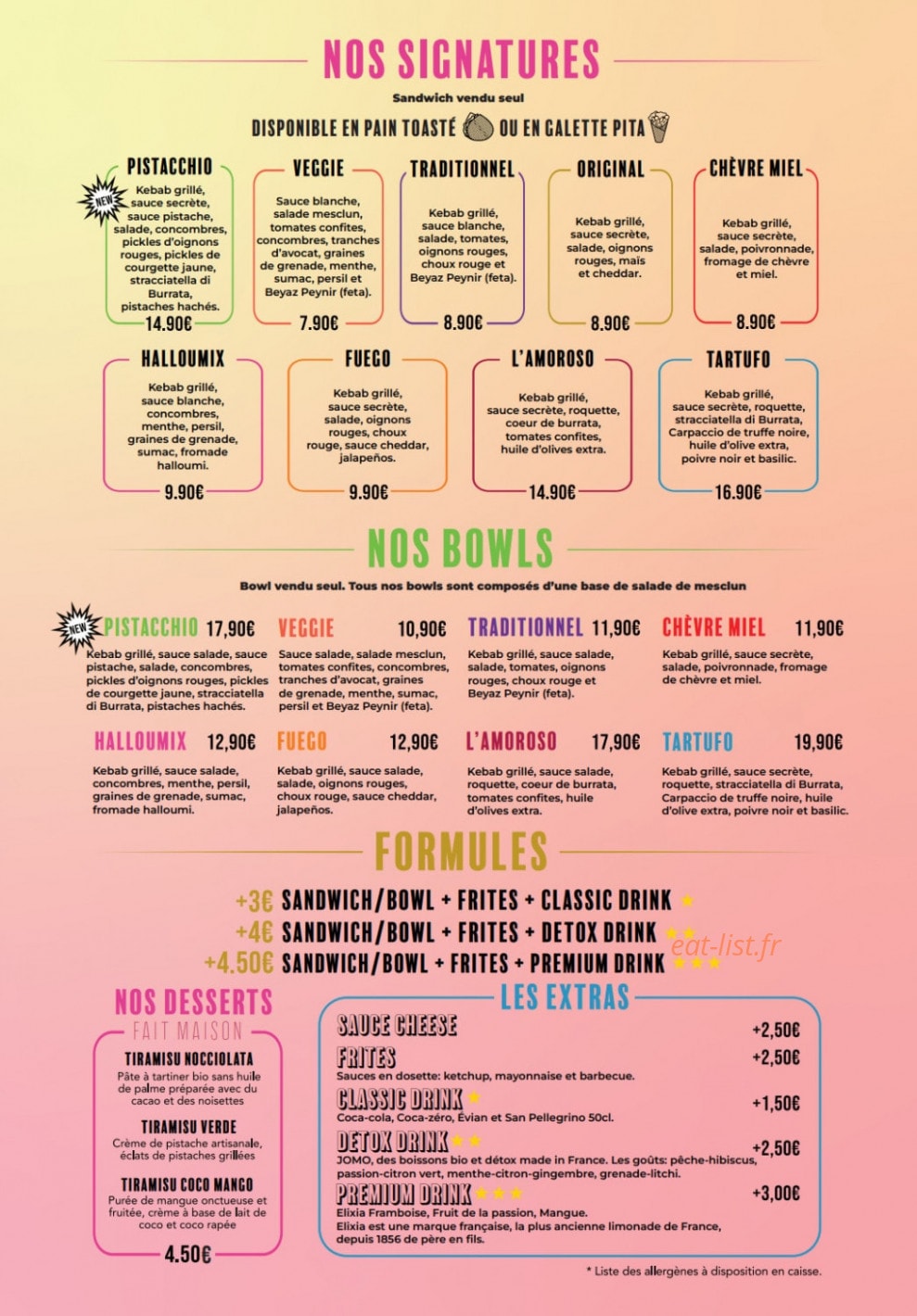 Lüks Kebab — carte page 1