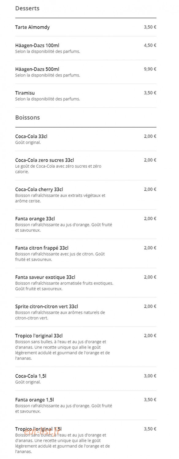 Mak Chicken — carte page 9