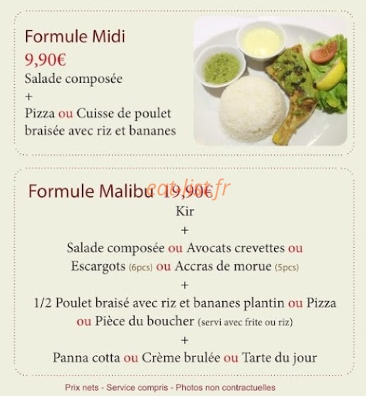 Malibu Lounge — carte page 5