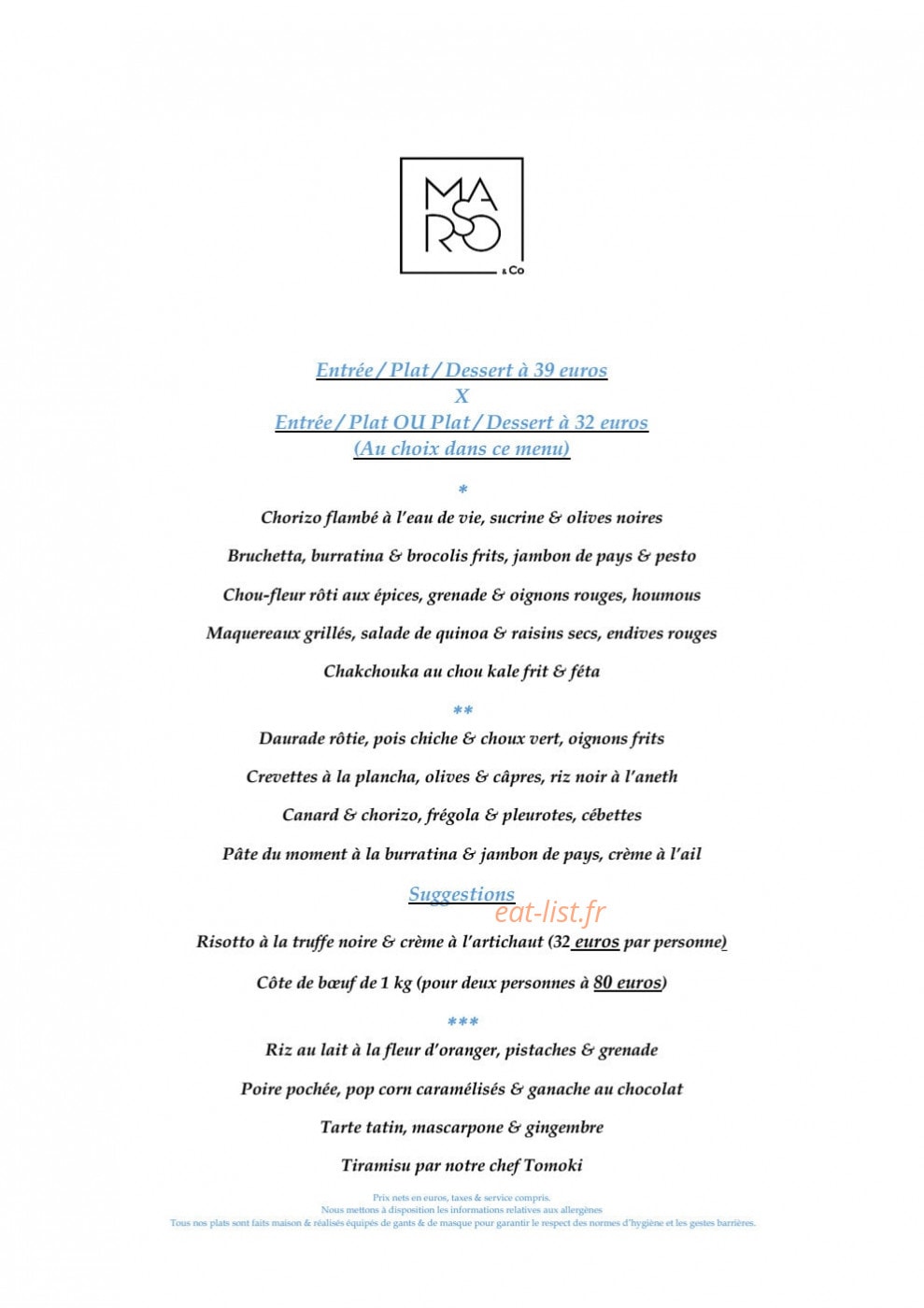 Marso&co — carte page 1