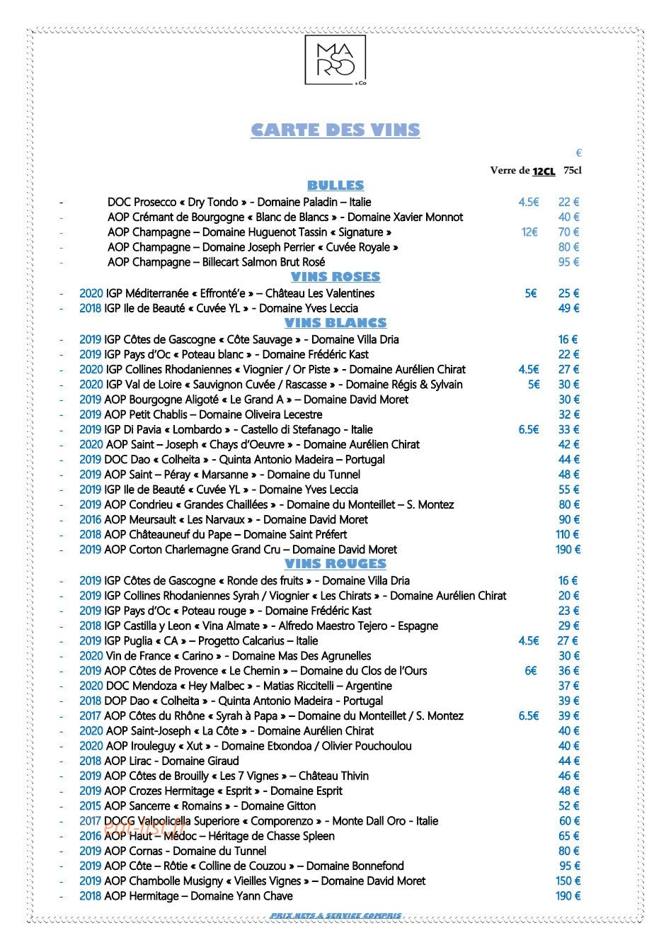 Marso&co — carte page 2