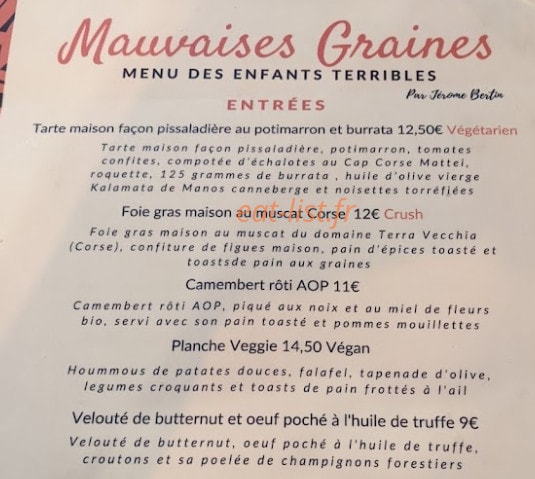 Mauvaises Graines — carte page 1