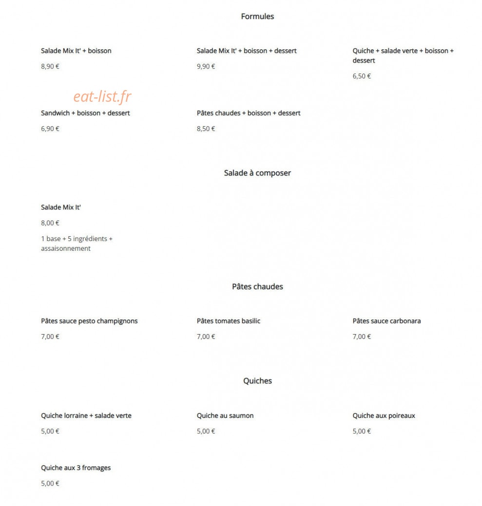 Mix It' — carte page 1