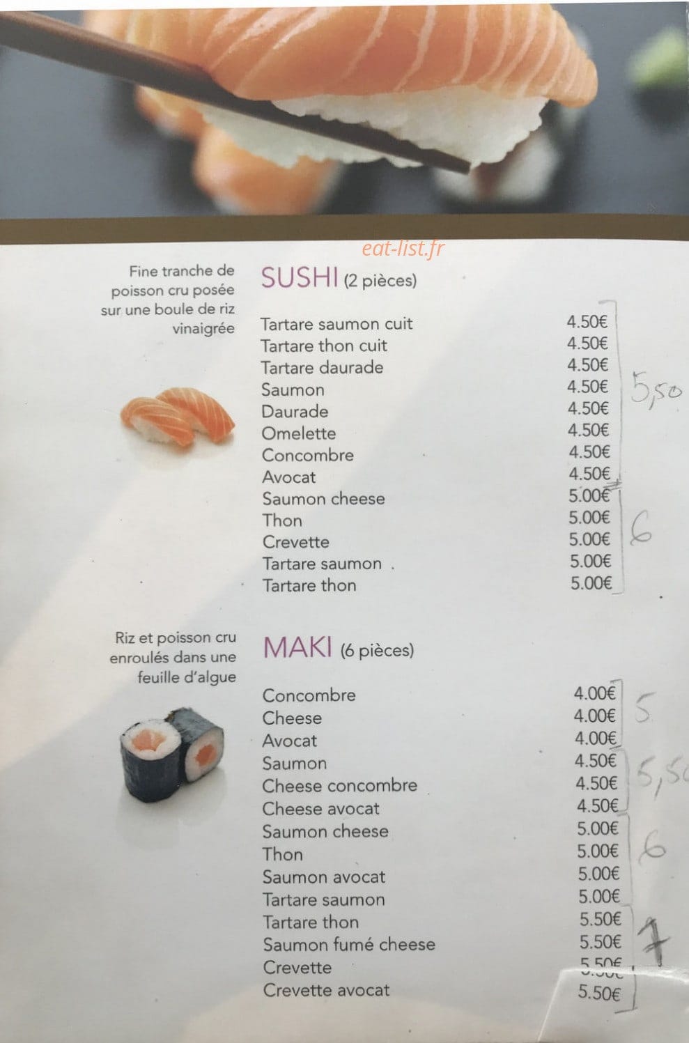 Nems & Sushi — carte page 11