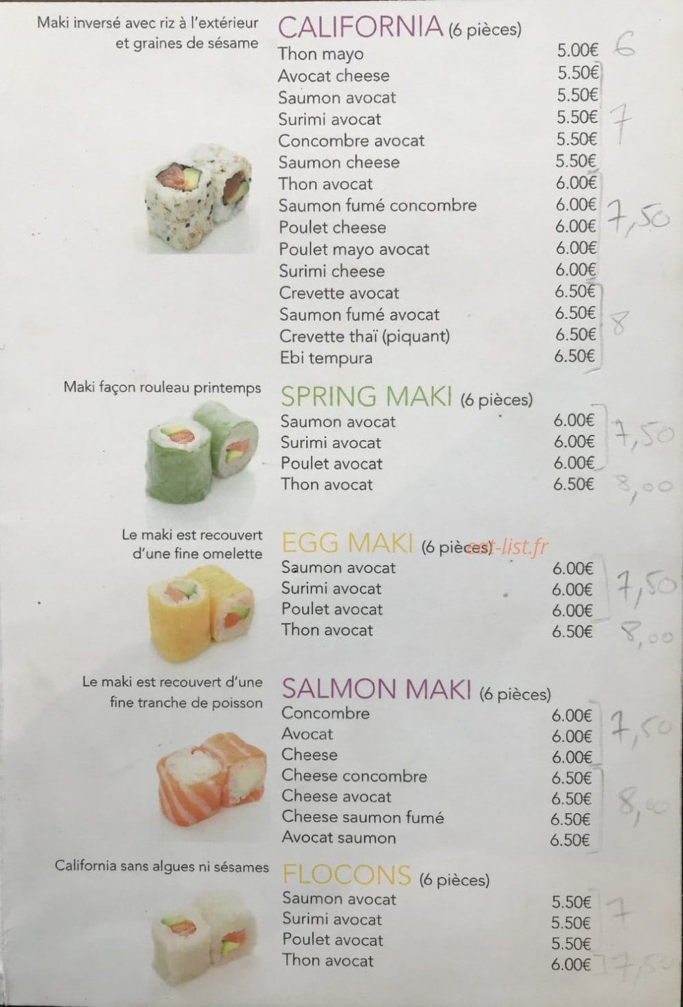 Nems & Sushi — carte page 10
