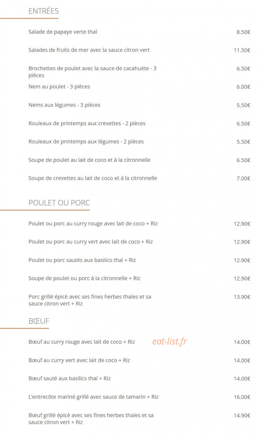 New Bai Fern — carte page 1
