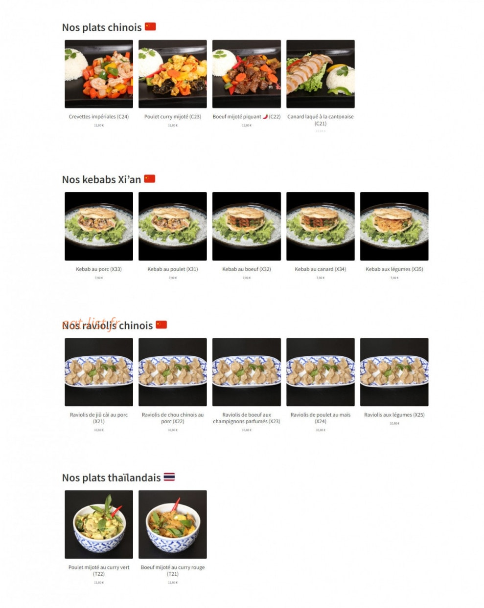Noodle Panda — carte page 2