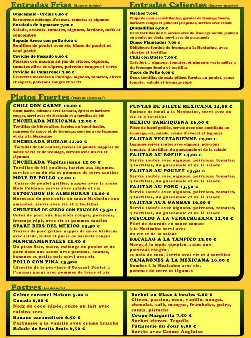 O'Mexico — carte page 1