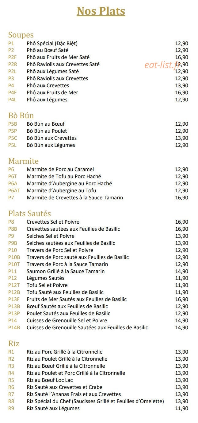 O'Pho — carte page 3