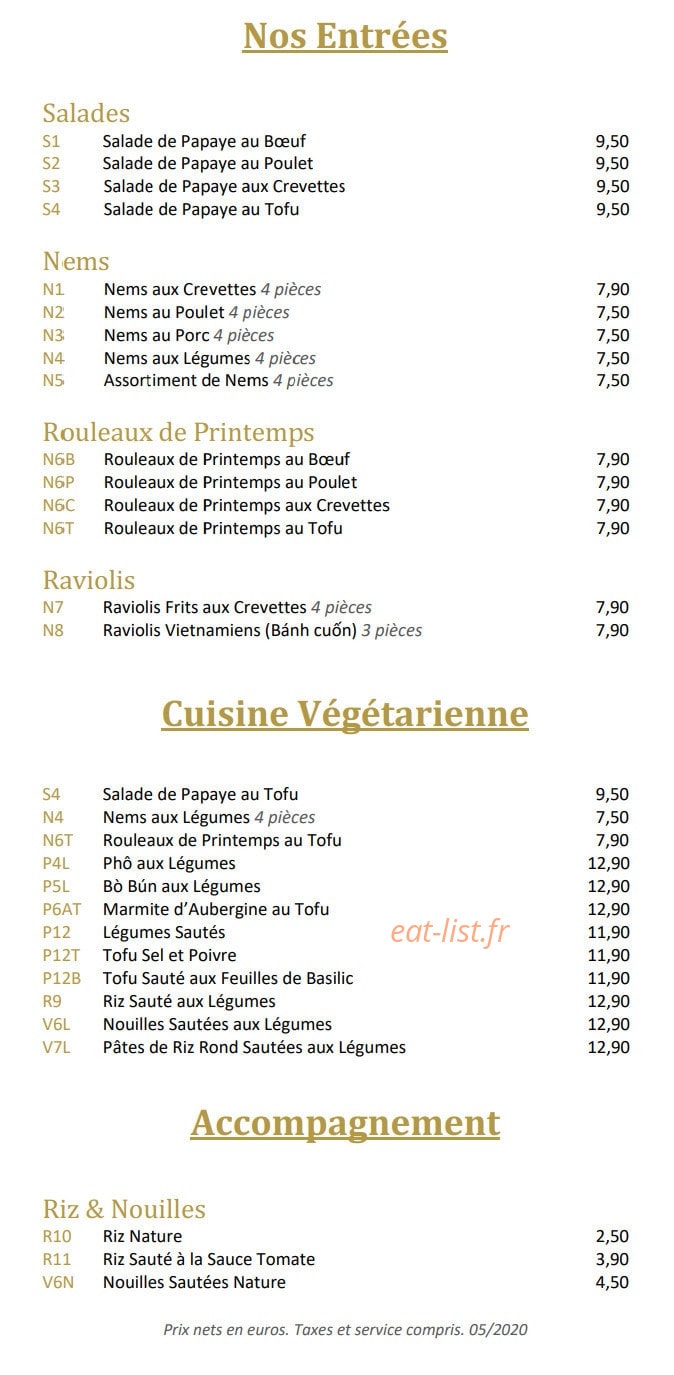 O'Pho — carte page 2